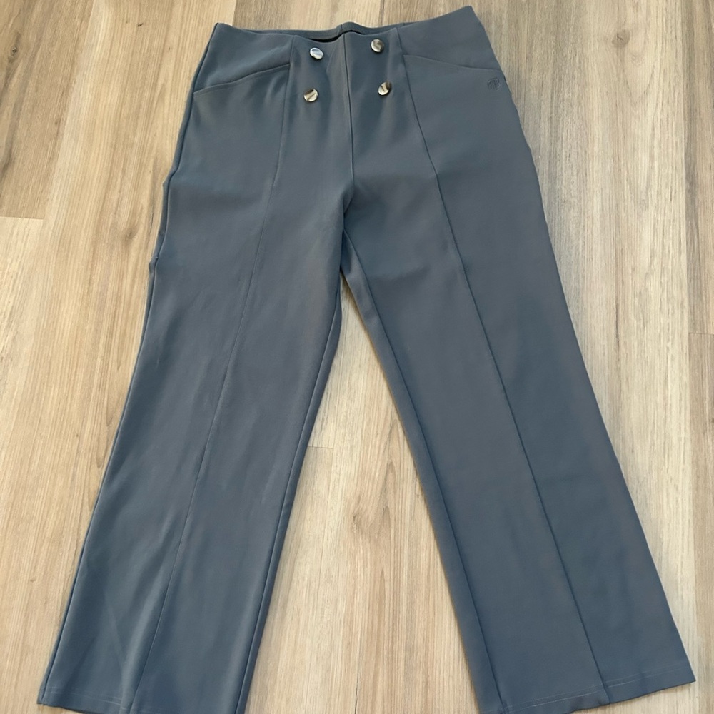 Betabrand Charcoal Wide Leg Pants